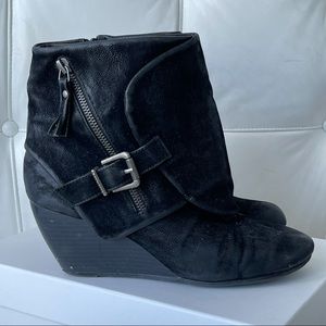 Cuffed Faux-Suede Booties